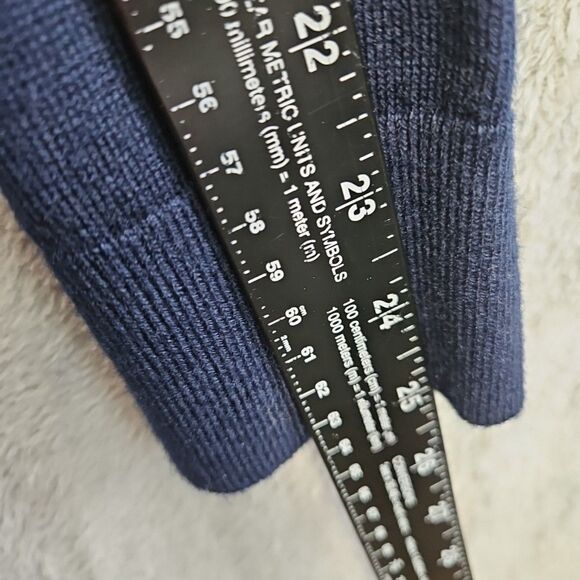 Express Navy Turtleneck Women's Med tunic Marino Wool nylon Sweater soft - Picture 5 of 10